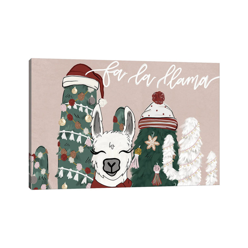 Fa La Lllama by Katie Bryant - Wrapped Canvas Painting, 101.6 cm H x 66.04 cm W x 1.91 cm D