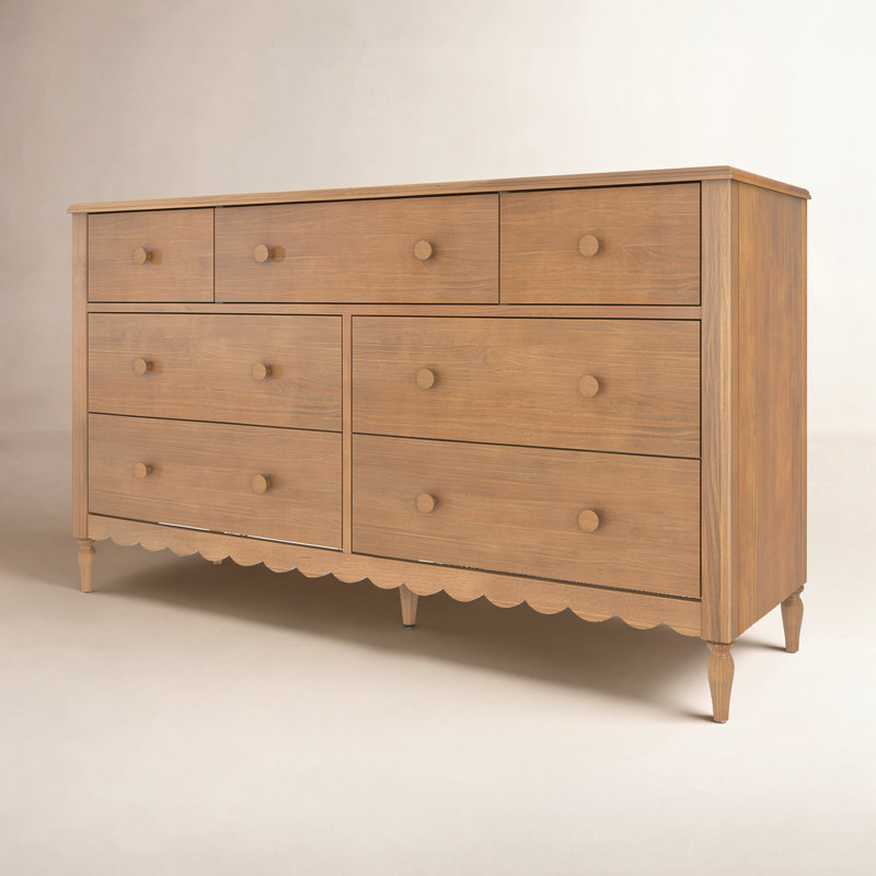 Commode 7 tiroirs Charlotte, pacane, Pacane