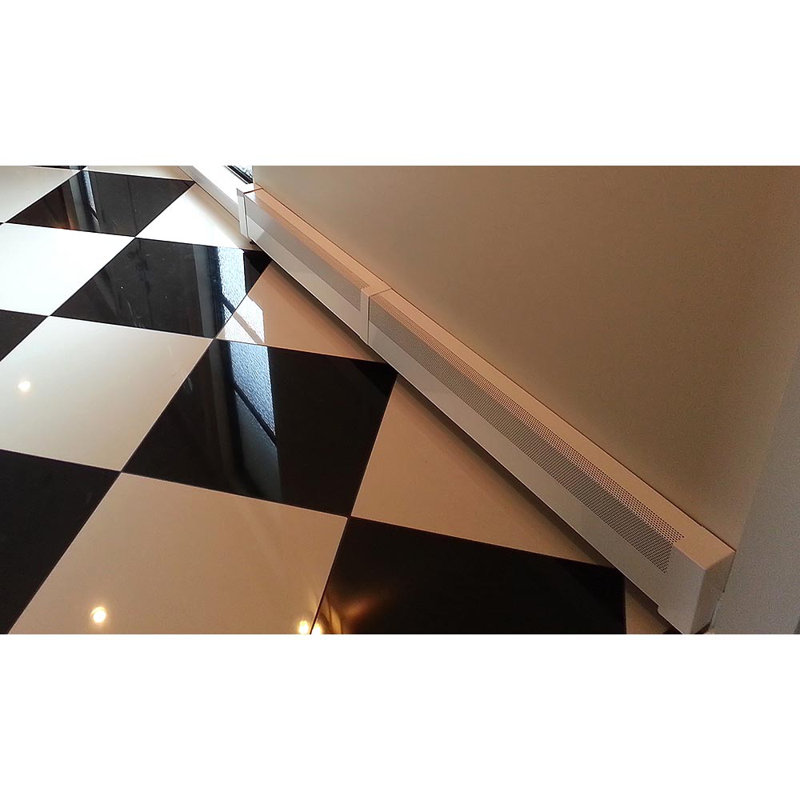 White Steel Slip-On Baseboard Heater Cover Coupler