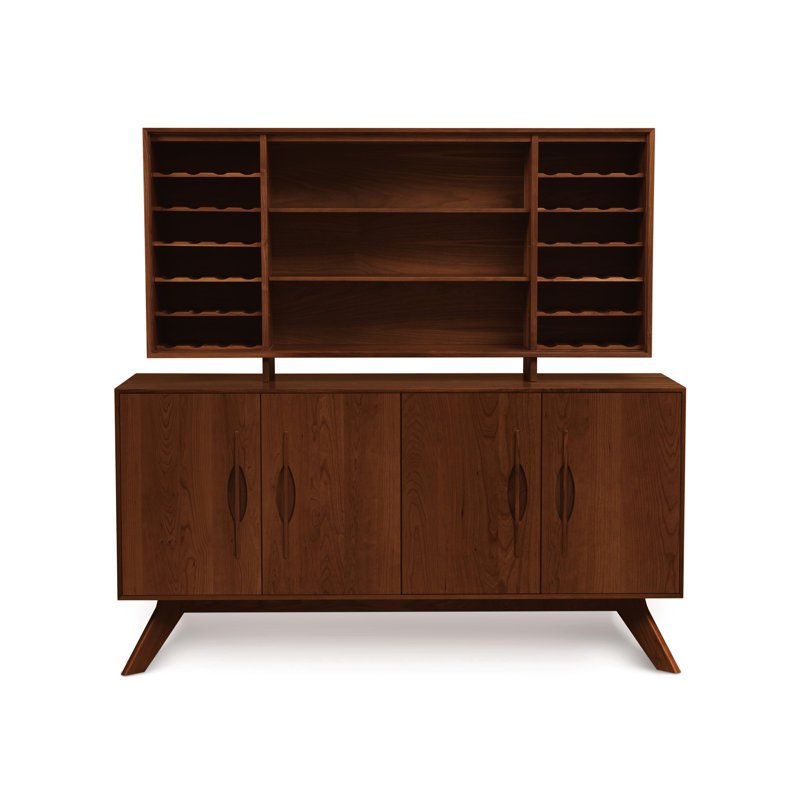Catalina 60'' W Solid Wood Dining Hutch, Cognac Cherry