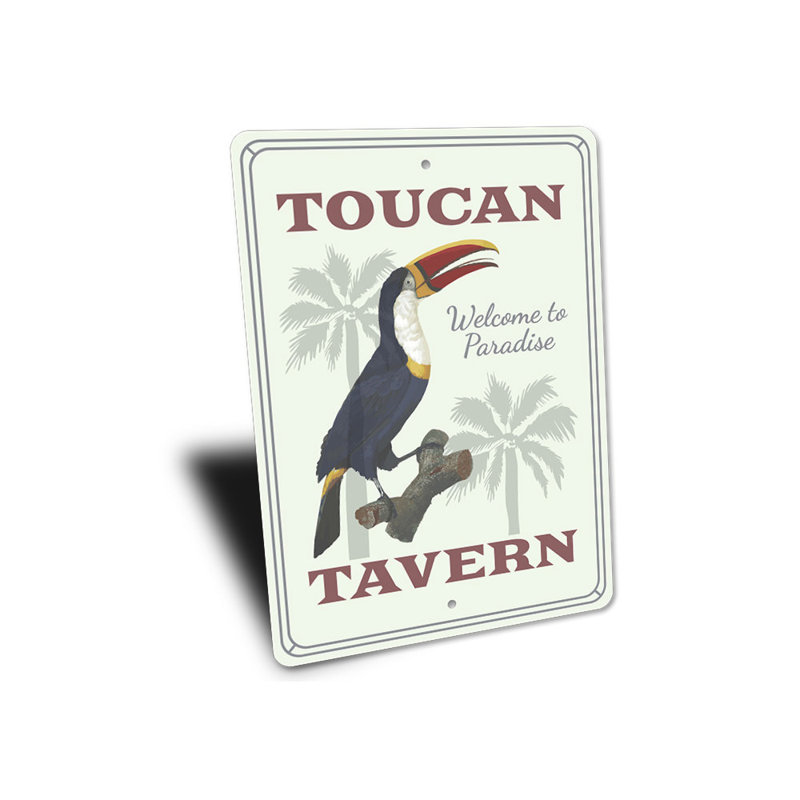 Plaque Toucan, H 18 po x l 12 po x P 0,06 po