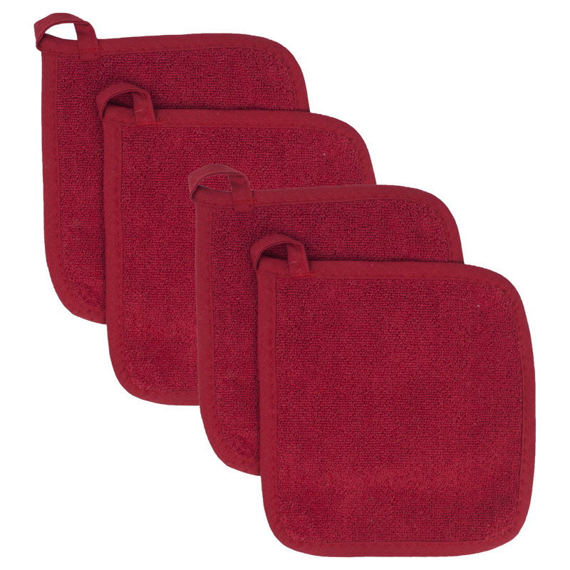 RITZ Cotton Potholder Set, Paprika Red