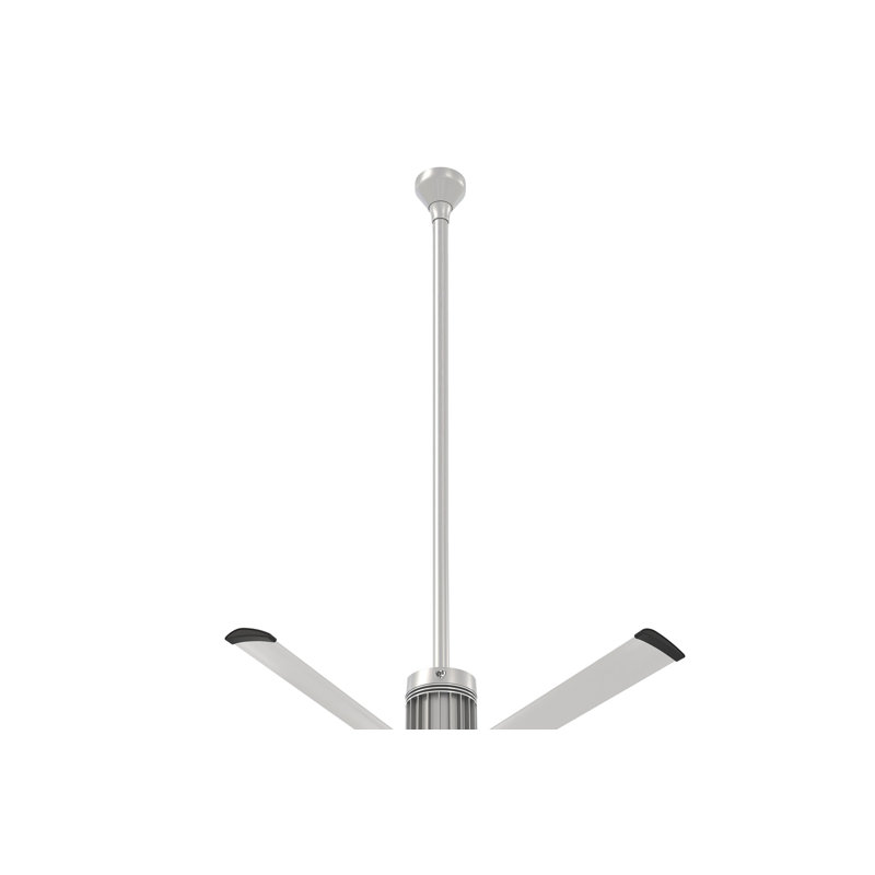 Tiges de ventilateur de plafond i6, 60 pouces, Argent brossé