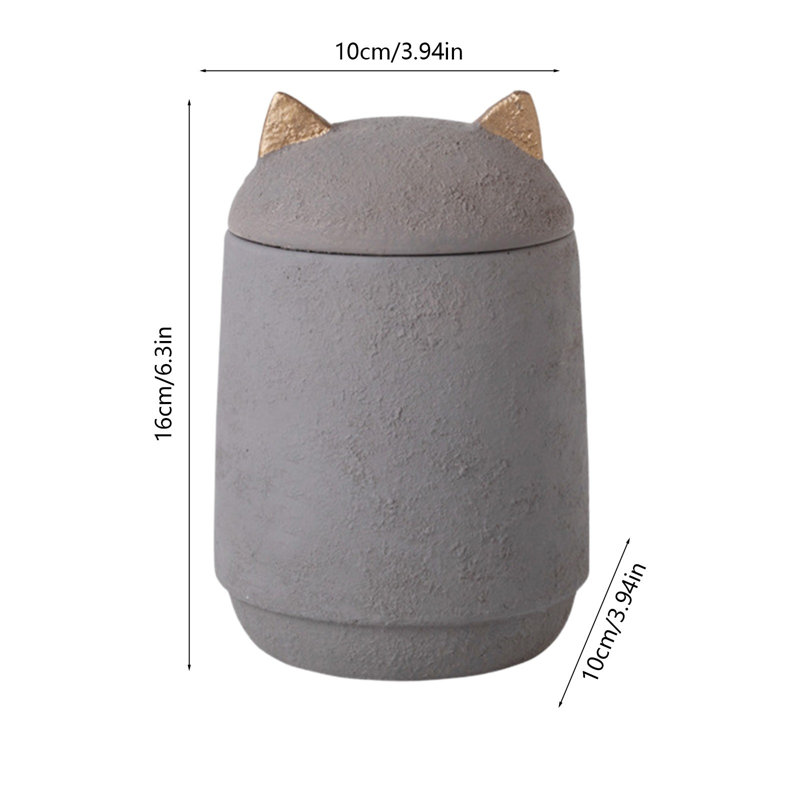 Grande urne de crémation scellée pour animaux de compagnie, Gris