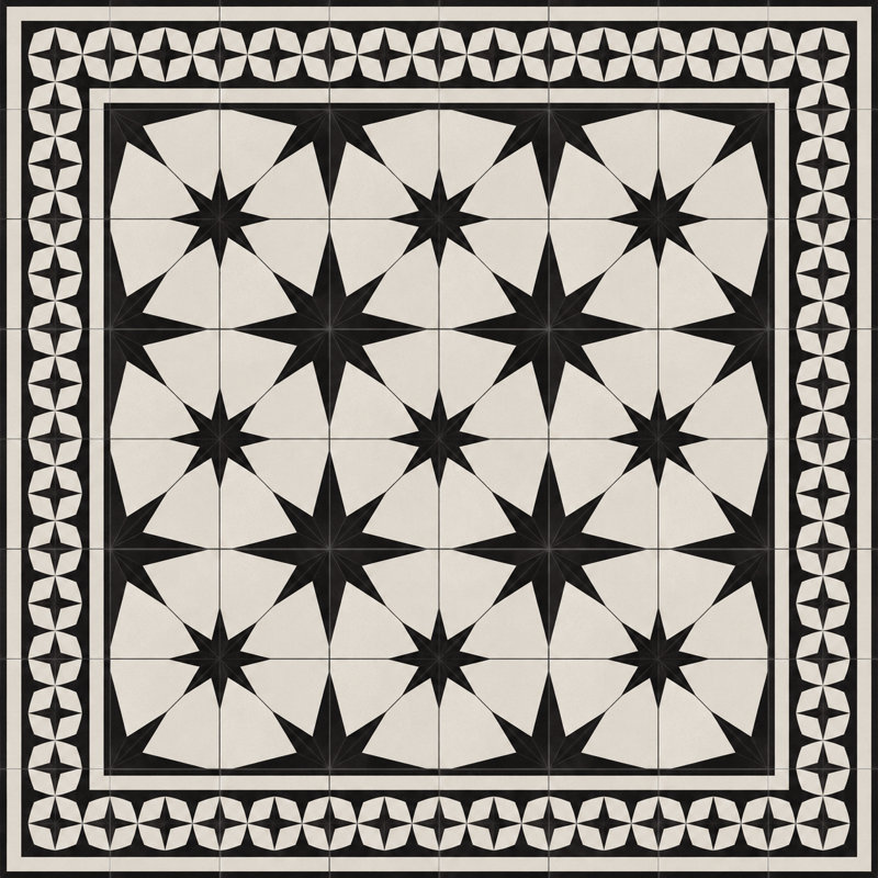 Tapis en vinyle NightSky facile à nettoyer, Rectangulaire 8 pi x 10 pi