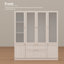 Armoire 6 portes 2 tiroirs avec zone de suspension et compartiments de rangement Sebi