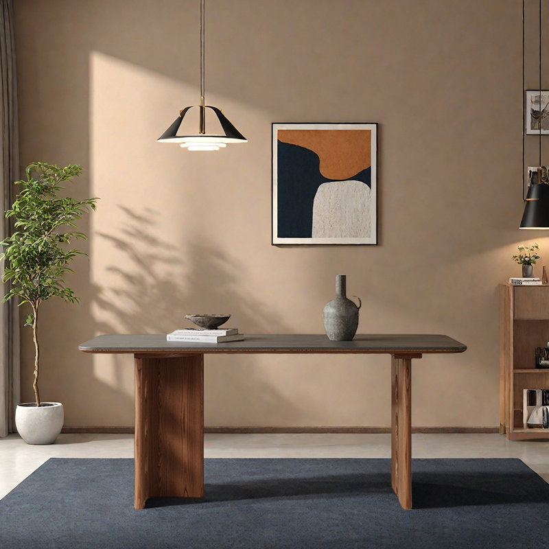 Rectangular household dining table, 29.52"H x 70.86"L x 35.43"W