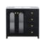 Meuble-lavabo de 36 pouces avec deux portes à fermeture douce, tablettes réglables et trois tiroirs, meuble-lavabo-265374646