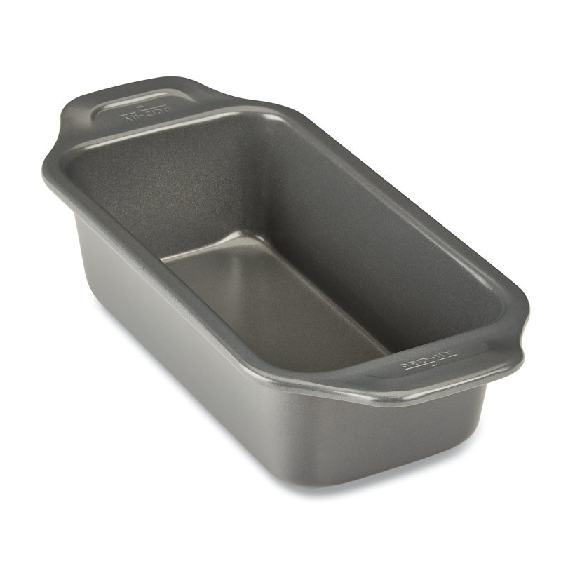 Gray Aluminum Non-Stick Loaf Pan with Oversized Handles
