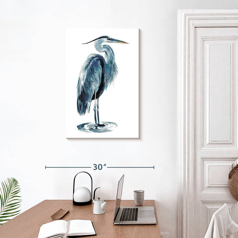 Héron bleu Brampt I, H 30 po x l 20 po