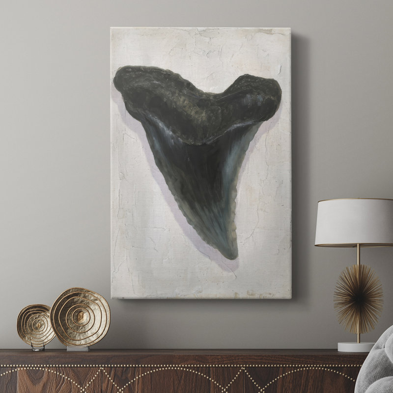 Aquarelle Sharks Tooth I -Gallery Wraraped Cavas, H 48 po x l 32 po