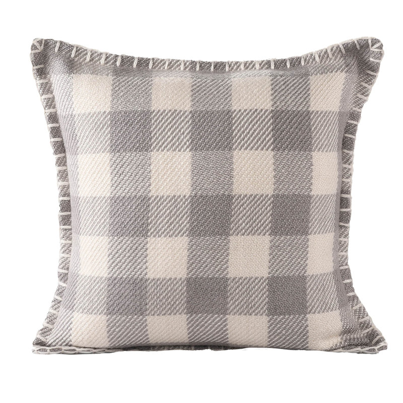 Coussin Kjellfrid, Gris clair/Ivoire, Housse de coussin seulement - sans coussin