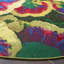 Tapis noir / vert / mauve en polypropylène tissé à la machine Arainna Makenize-87895365