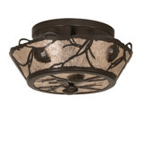 16" Wide Whispering Pines Flushmount