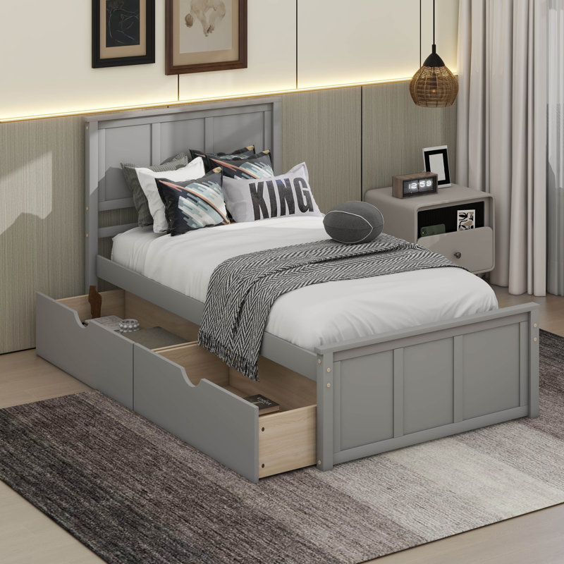 Arnolfo Storage Bed, Gray