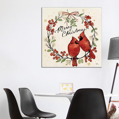 Christmas Lovebirds XII by Janelle Penner - Wrapped Canvas Print
