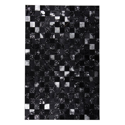 Performance Cowhide Geometric Indoor Rug