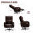 Power Swivel Recliner Chair, Electric Reclining With Usb & Type-C Charging, 360° Swivel Velvet Upholstered Accent Chair, For Home Office & Living Room, Easy Assembly, Coffee-1226837219