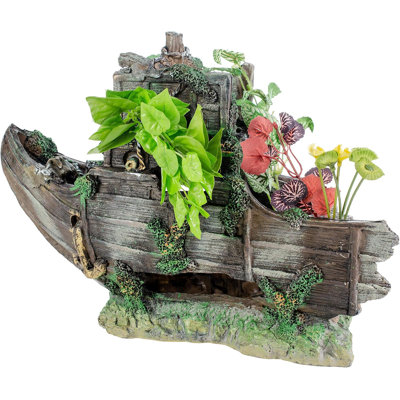 Deco-Replica Sunken Gardens – Shipwreck Bow Aquarium Decor - Large