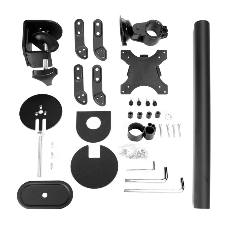 Black Heavy-Duty Adjustable Desk Mount for Monitors and TVs up to 42"