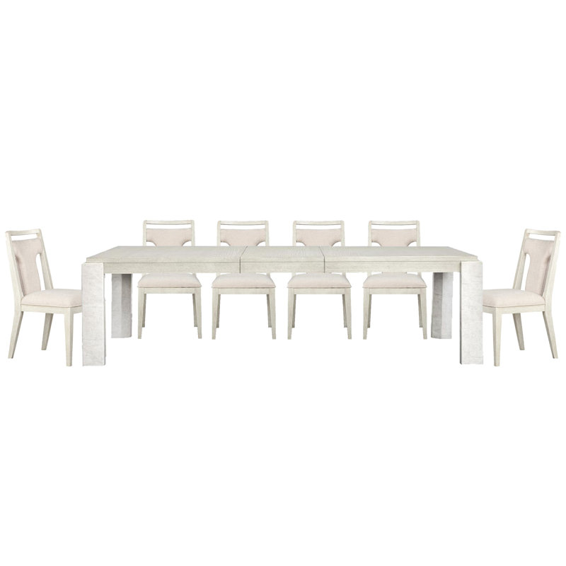 Table de salle à manger extensible Rigsby, 7 pièces: table, 6 chaises