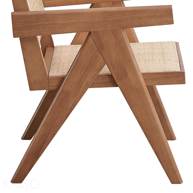 Chaise d'appoint en rotin et finition naturelle
