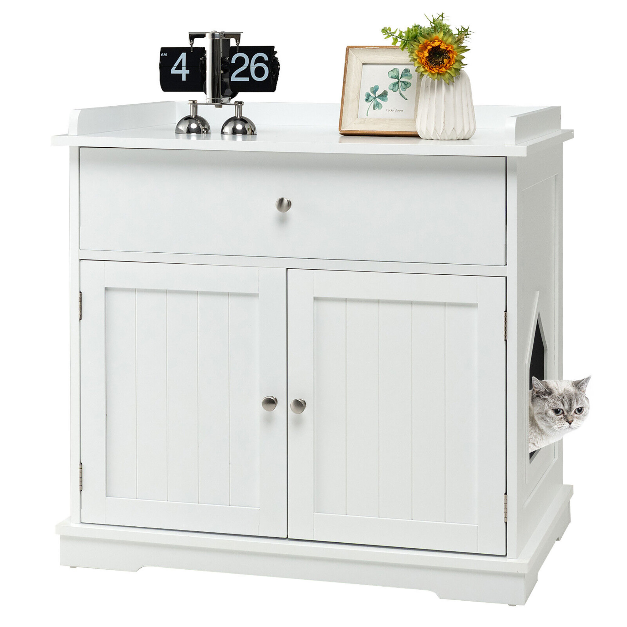 Archie & Oscar™ Minehead Cat Litter Box Enclosure Cabinet & Reviews ...