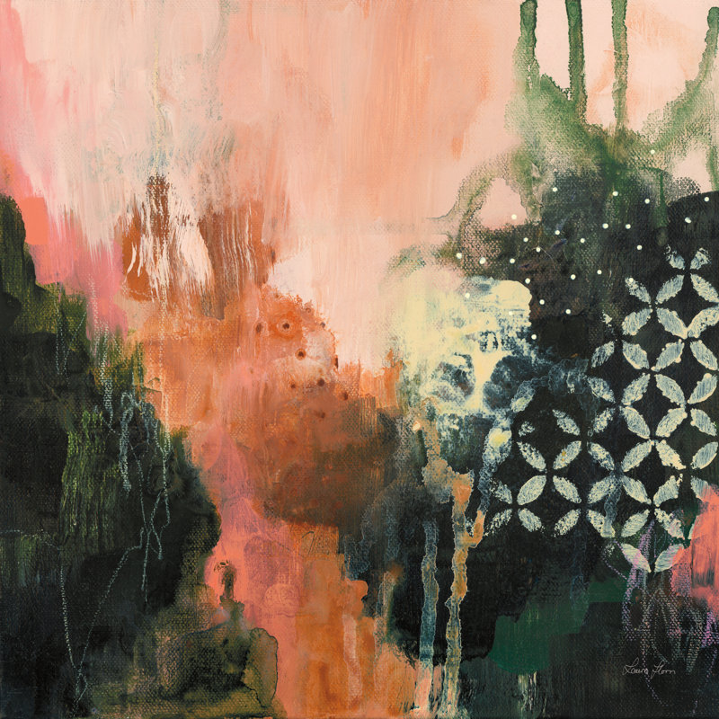 «Abstract Layers I» par Laura Horn - peinture sur toile tendue, H 36 po x l 36 po