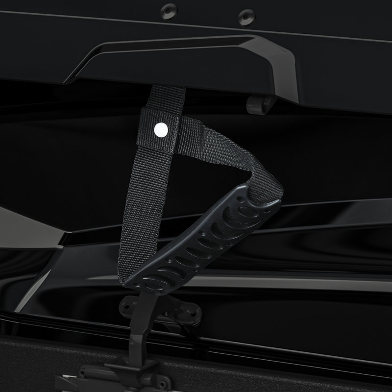 Hard Shell Roof Cargo Carrier With Security Keys, Roof Box, Cargo Box,BLACK, Black