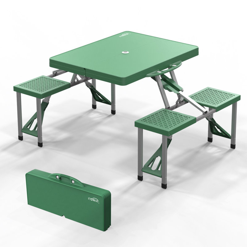 Ensemble de chaises de camping en plastique, Vert