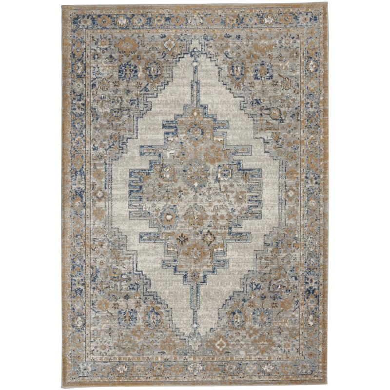 Tapis beige contemporain contemporain, Rectangle 3 pi 9 po x 5 pi 9 po
