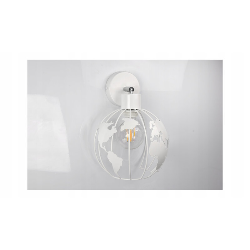 Janya Armed Sconce, White, White