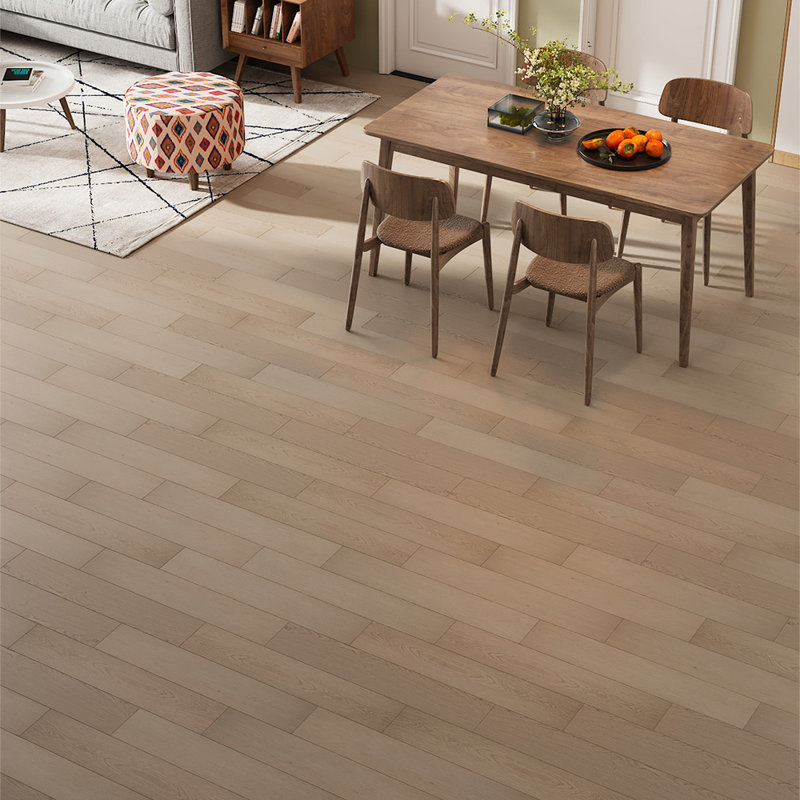 15.5cm W x 81.5cm L x 1.2cm Laminate Flooring, Beige