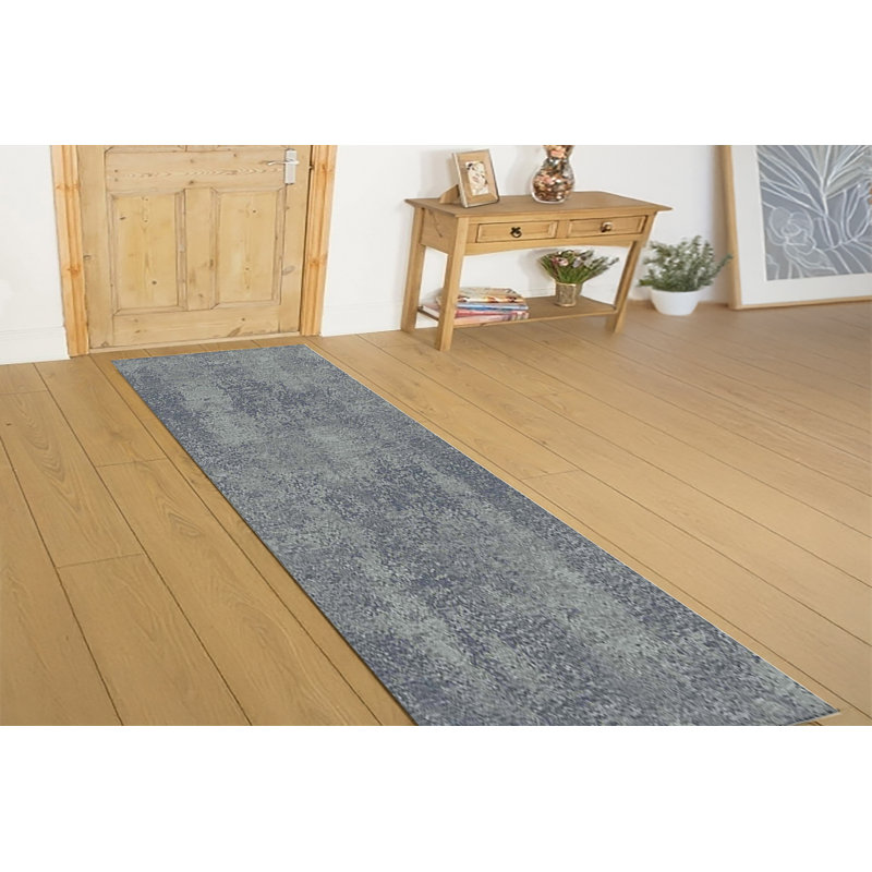 Hileman 13707-950 GRIS / BLEU MARINE, Tapis de couloir 2 pi 2 po x 7 pi