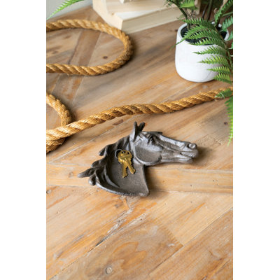  Plat à bibelots en fonte cheval