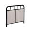 Lit simple tapissier en métal avec tête de lit en tissu et structure moderne, silencieuse, facile à assembler, aucun sommier tapissier nécessaire, s'adapte à tous les types de matelas, convient à plus de 8 pouces, support de poids de 250 lb