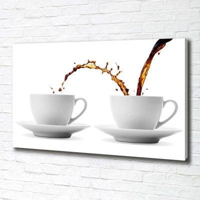 Leaking Coffee - Wrapped Canvas Print