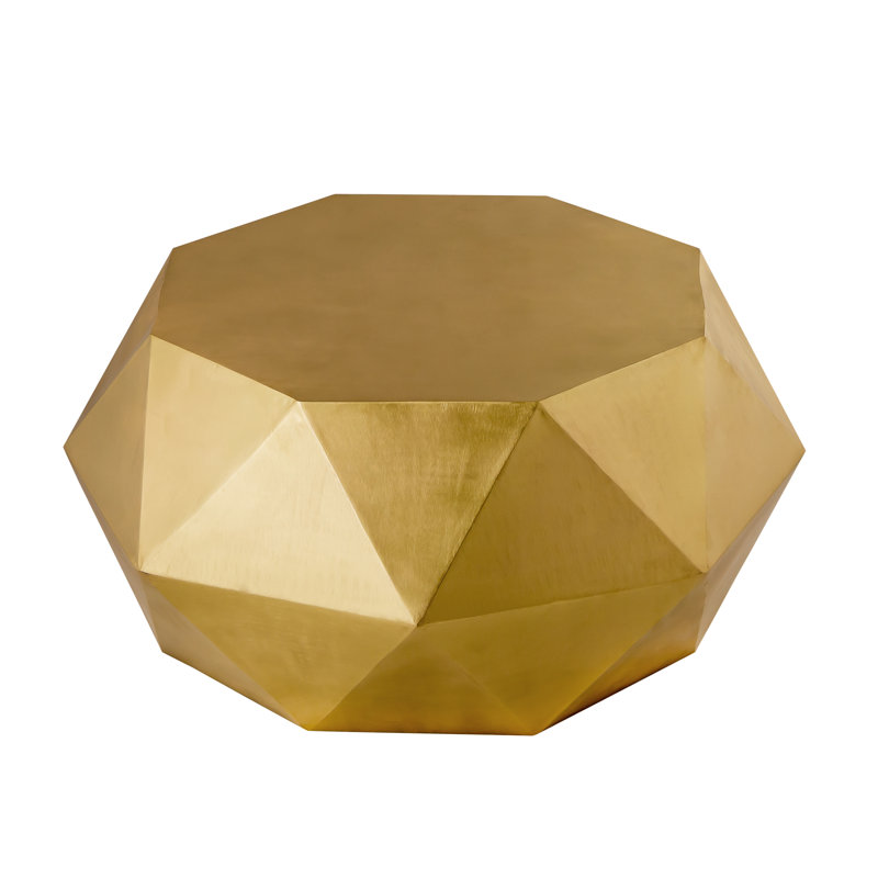 Kronos Solid Coffee Table, Brass