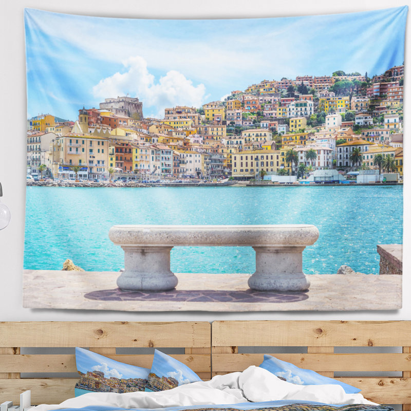 Banc de mer au-dessus de mer en port santo stefano, H 32 po x l 39 po