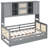 Gray Twin Size Wooden Daybed With Trundle And Practical Cabinet Storage Solution Organized Shelf-1075444186