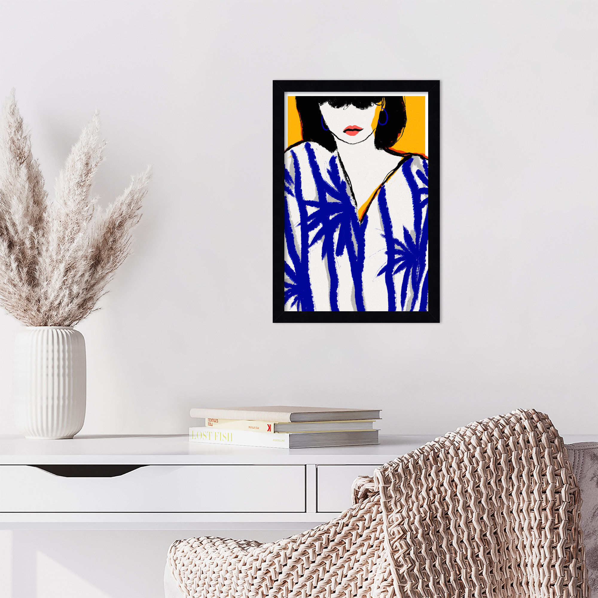 Summer Memories by Treechild  Wood Framed Wall Art Print, Black, 17" H x 12" W