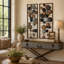 Décoration murale multicolore en métal à découpes géométriques rondes superposées, 2 assorties l 11 po, H 29 po