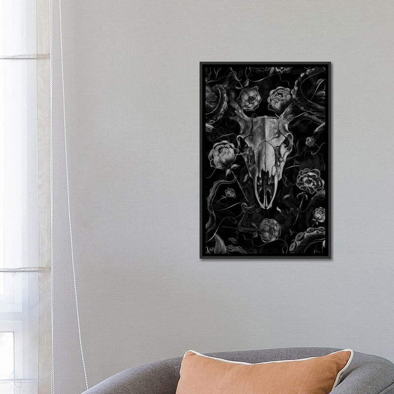 « tranquility », impression sur toile, H 26 po x l 18 po x P 1,5 po, Toile avec cadre noir, Pas de tapis