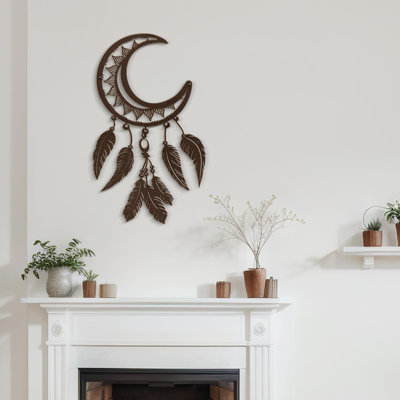 Nordic Moon Phases Modern Abstract Wall Accent Sculpture Hanging Decoration Metal Wall Decor
