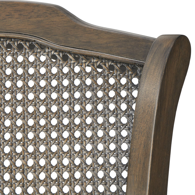 Tabouret de bar pivotant 30 po en bois massif et en canne 30 po (ensemble de 2)