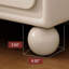 Table de chevet moderne en bois manufacturé beige + 2 tiroirs