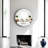 Van Buren Brushed Black Round Mirror-240727475