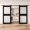 Homacer Black Double 36in x 84in 2-Lite Glass Design Unassembled & Finished Barn Doors with Non-Bypass Installation Hardware Kit, 13ft track, interior use only