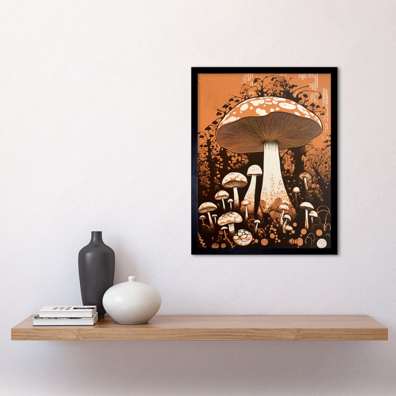 Akinobu Vintage Mushroom Red Cap Fungi - Single Picture Frame Print