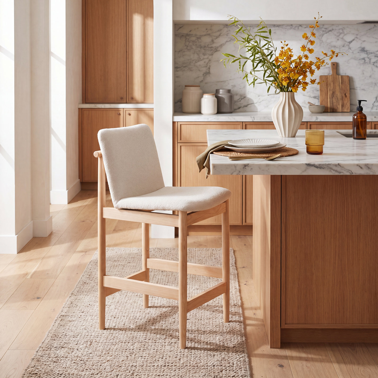 Daffodil 26" Bar Stool, Cream